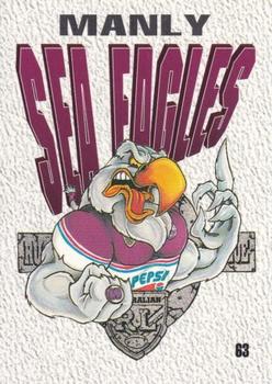 1995 Dynamic ARL Series 2 #63 Manly Sea Eagles crest Front